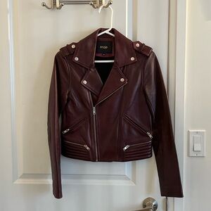 Maje lamb leather jacket